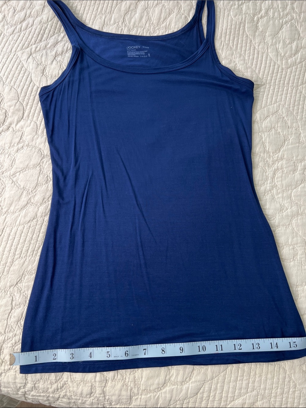 Jockey Elance Royal Blue Camisole Tank with Thin Straps - Picture 6 of 7